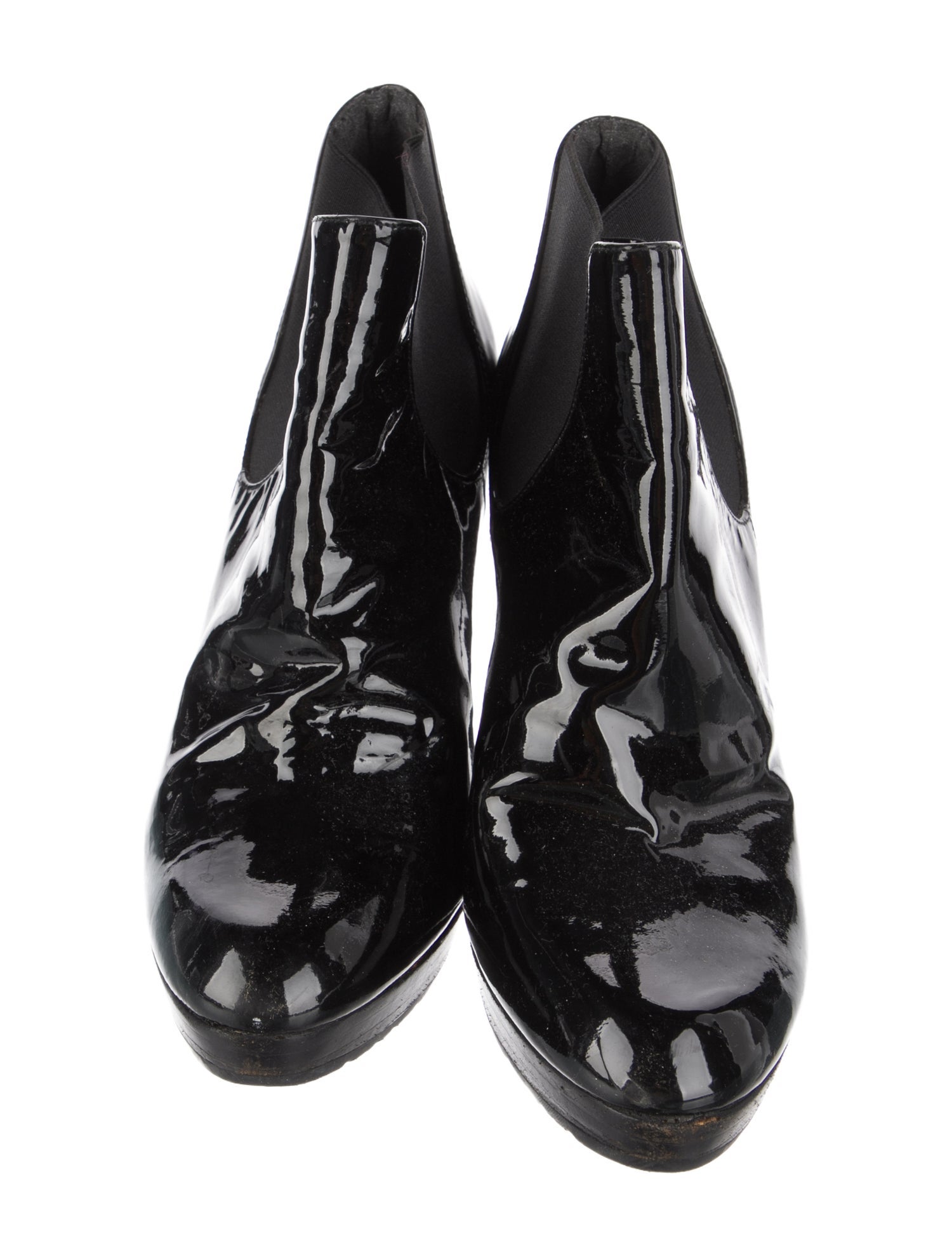 Stuart Weitzman Patent Leather Chelsea Boots